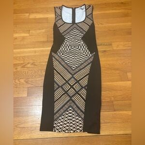 Black and Yellow-Gold Patterned Dress